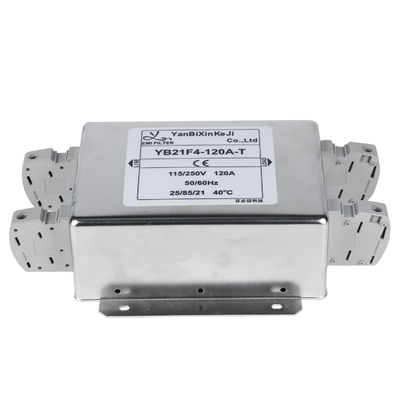 Dual Stage Single Phase Filter 100A High Current Power Line Filter CE Certification