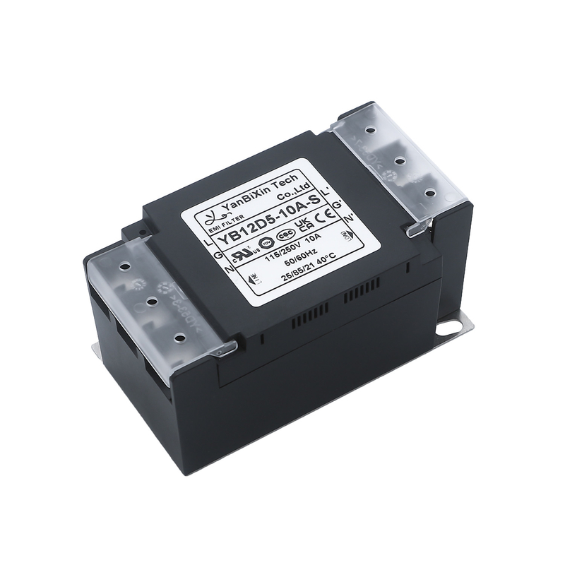 Jednopasowy filtr plastikowy 10A Kompaktny filtr EMC 115V/250V Filtr linii zasilania