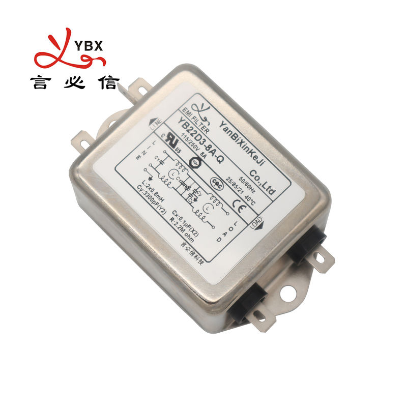 Filtry YB22D3 EMI Jednofazowy filtr zasilania do urządzeń mechanicznych