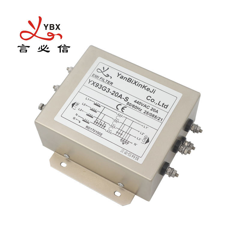 YX93G3 20A 3-fazowy filtr EMI Filtr zasilania EMI dla VFD