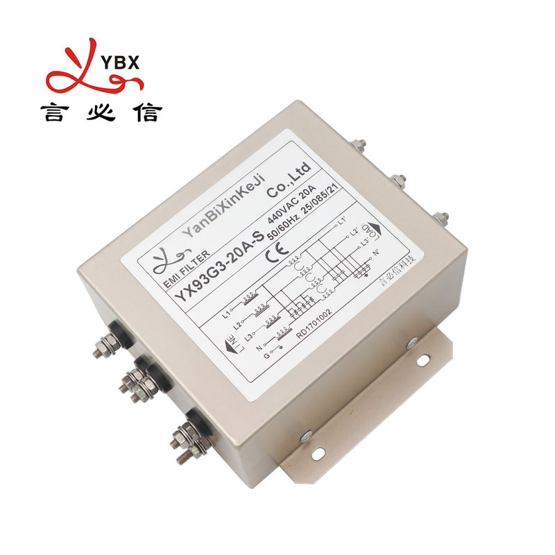 YX93G3 20A 3-fazowe filtry EMI Filtr zasilania EMI do sprzętu wojskowego